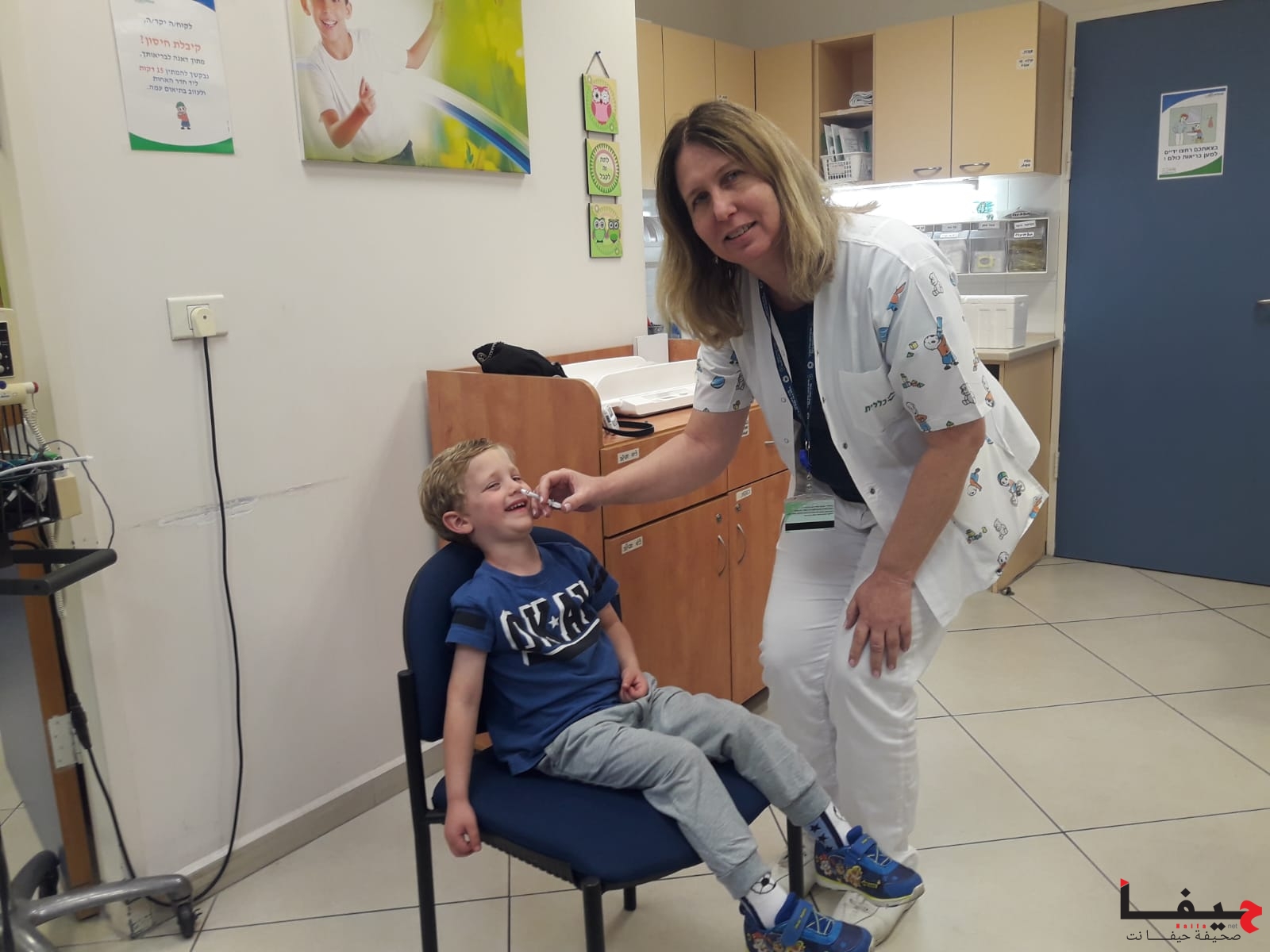 פלומיסט - חיסון שפעת בתרסיס לאף מחסנת ילד במרכז בריאות הילד במחוז חיפה וגמ
